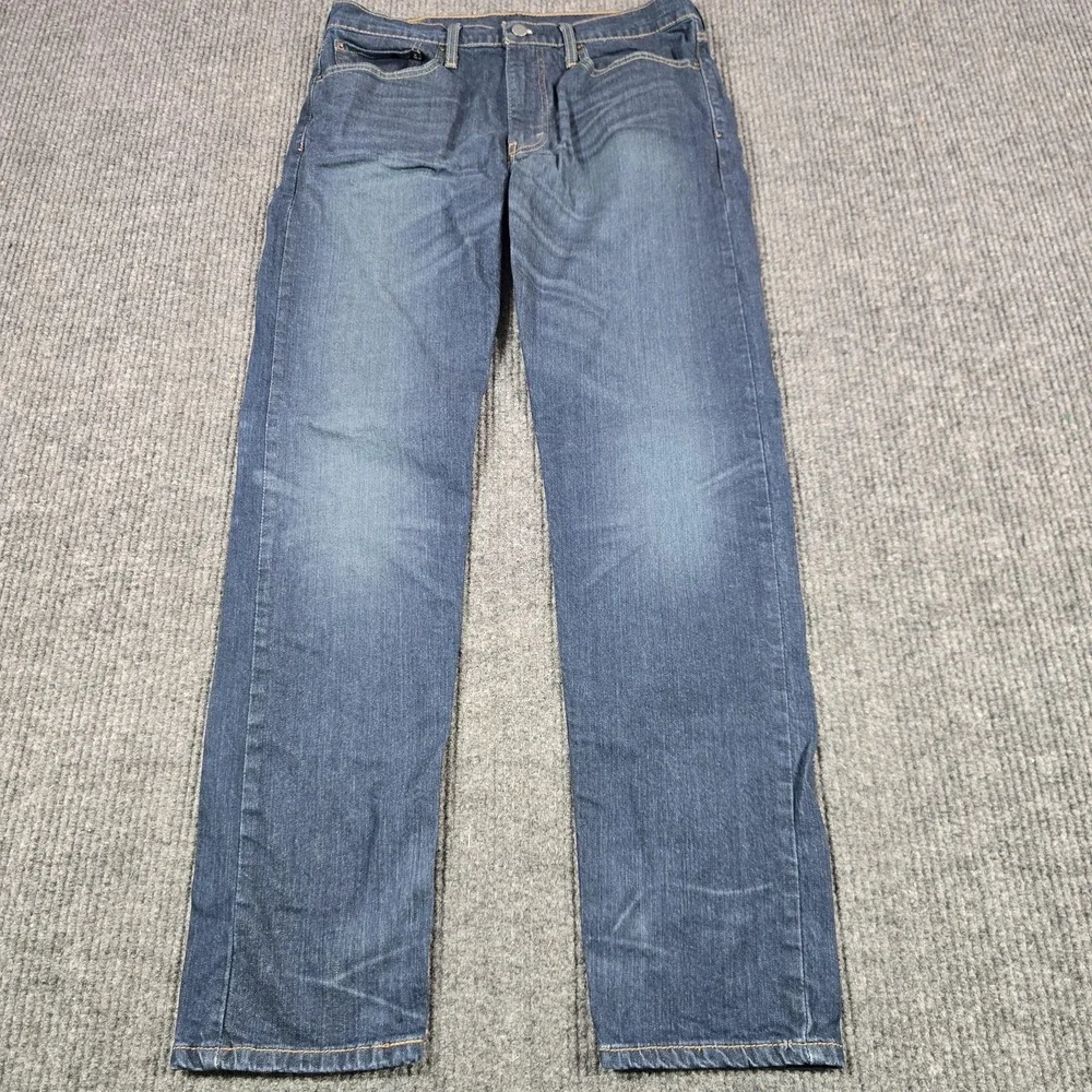 Levi's 502 Jeans Mens 34x34 Blue Regular Tapered Medium Wash Stretch Denim 32x31